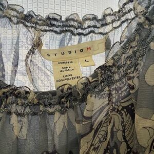 Vintage Blousy Loose Fitting Studio M Mini Dress/Top Size L